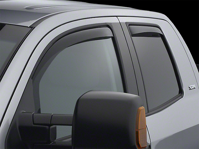 Weathertech Side Window Deflectors; Front and Rear; Dark Smoke (07-21 Tundra Double Cab)
