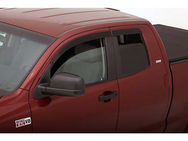 Low Profile Ventvisor Window Deflectors; Front and Rear; Dark Smoke (07-21 Tundra Double Cab)