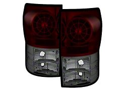 LED Tail Lights; Chrome Housing; Red Smoked Lens (07-13 Tundra)