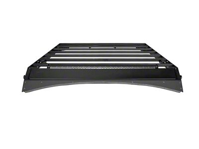 Cali Raised LED Premium Roof Rack with 43-Inch Dual Function LED Light Bar and Small Switch (14-21 Tundra CrewMax)