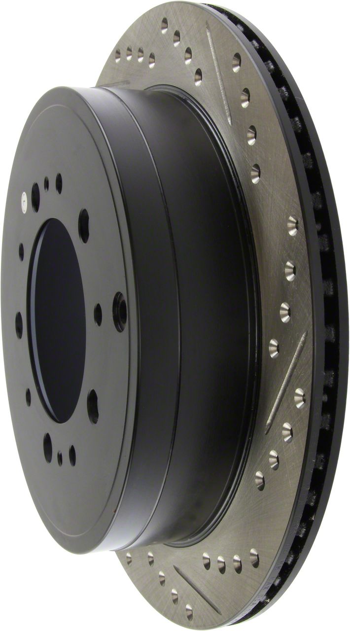 StopTech Tundra Select Sport Drilled and Slotted 5Lug Rotor; Rear