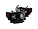 Retro Style Projector Headlights; Black Housing; Clear Lens (14-21 Tundra w/ Factory Halogen Headlights)