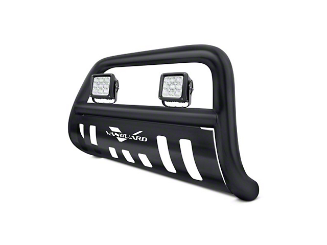 Vanguard Off-Road Bull Bar with 4.50-Inch LED Cube Lights; Black (07-21 Tundra, Excluding TRD)