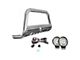 Bull Bar with 4.50-Inch Round LED Lights; Stainless Steel (07-21 Tundra, Excluding TRD)