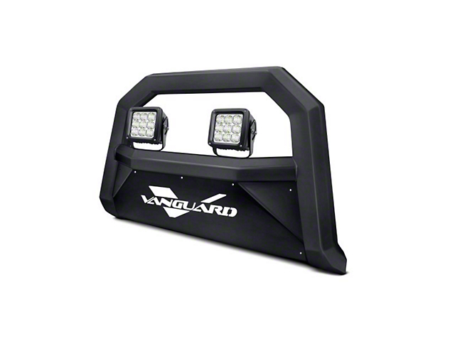 Vanguard Off-Road Optimus Bull Bar with 4.50-Inch LED Cube Lights; Black (07-21 Tundra, Excluding TRD)