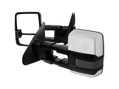 Powered Heated Towing Mirrors with Smoked Turn Signals; Chrome (07-17 Tundra)