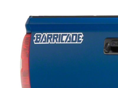 SEC10 Barricade Outline Decal; White (Universal; Some Adaptation May Be Required)