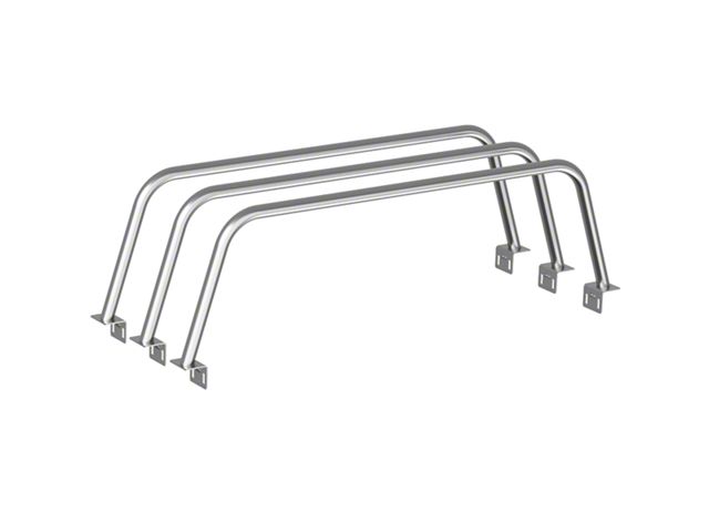 Heavy Metal Off-Road 19-Inch Triple Bed Bars; Bare Steel (14-21 Tundra)