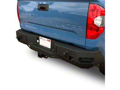 Chassis Unlimited Octane Series Rear Bumper; Pre-Drilled for Backup Sensors; Black Textured (14-21 Tundra)