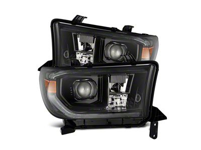 PRO-Series G2 Projector Headlights; Alpha Black Housing; Clear Lens (07-13 Tundra w/o Level Adjuster)