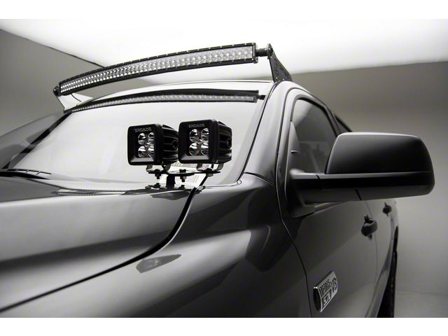 ZRoadz Four 3-Inch LED Pod Lights with Hood Hinge Mounting Brackets (14-21 Tundra)