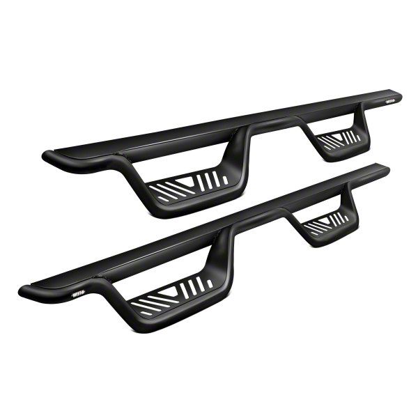 Outlaw Drop Nerf Side Step Bars; Textured Black (07-21 Tundra Double Cab)