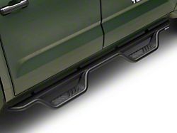 Outlaw Drop Nerf Side Step Bars; Textured Black (2022 Tundra CrewMax)