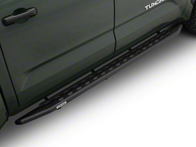 RB20 Slim Running Boards; Protective Bedliner Coating (22-24 Tundra CrewMax)