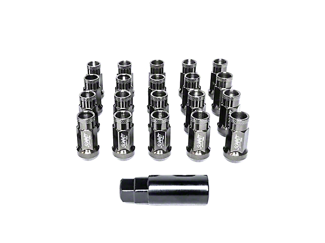 Summit Offroad Wheels Tungsten Gray Open Ended Lug Nuts; 14x1.50mm; Set of 20 (07-21 Tundra)
