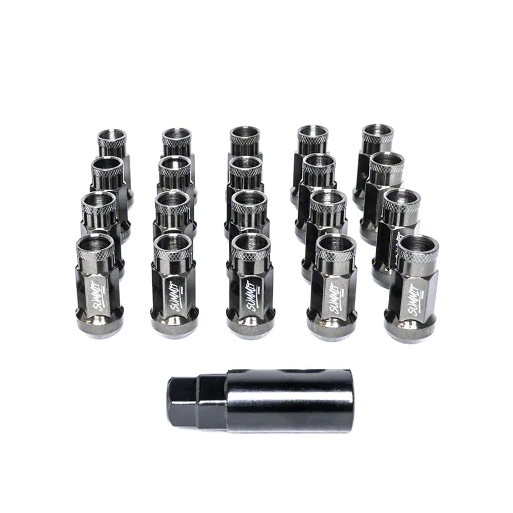 SSW Off-Road Wheels Tundra Tungsten Gray Open Ended Lug Nuts; 14x1.50mm; Set  of 20 14-LN-TG (07-21 Tundra) Free Shipping