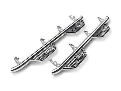 N-Fab Cab Length Podium Nerf Side Step Bars; Polished Stainless (22-24 Tundra CrewMax)