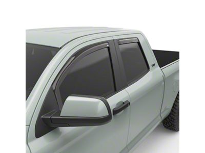 EGR In-Channel Window Visors; Front and Rear; Dark Smoke (07-21 Tundra Double Cab)