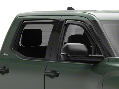 EGR In-Channel Window Visors; Front and Rear; Dark Smoke (22-24 Tundra CrewMax)