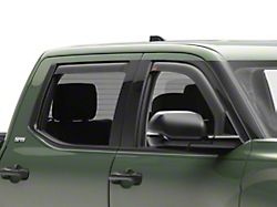 EGR In-Channel Window Visors; Front and Rear; Matte Black (22-23 Tundra CrewMax)