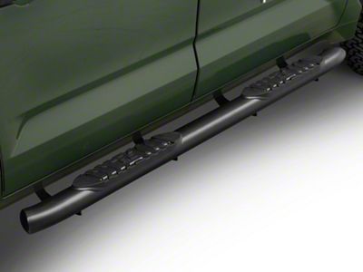 Rough Country Oval Nerf Side Step Bars; Black (22-24 Tundra CrewMax)