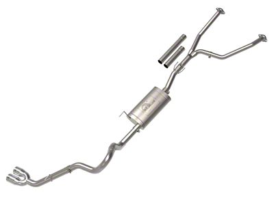 AFE Vulcan Series 2.50-Inch to 3 Single Exhaust System with Polished Tips; Side Exit (22-23 Tundra)