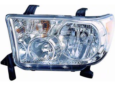 CAPA Replacement Halogen Headlight; Driver Side (07-13 Tundra w/o Level Adjuster)
