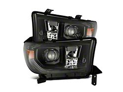 LUXX-Series LED Projector Headlights; Alpha Black Housing; Clear Lens (07-13 Tundra w/o Level Adjuster)