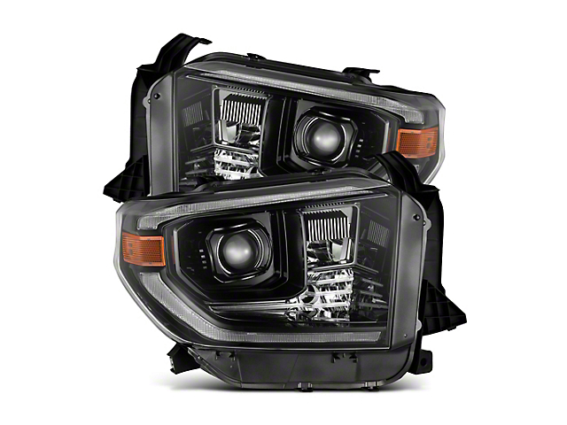 LUXX-Series G2 LED Projector Headlights; Alpha Black Housing; Clear Lens (14-21 Tundra w/ Factory LED Headlights)