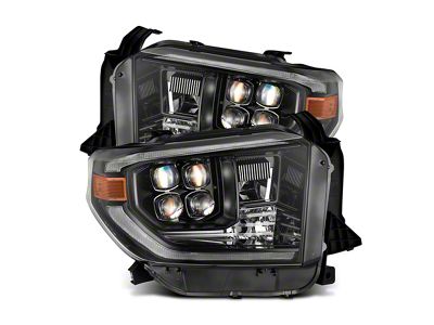 AlphaRex NOVA-Series G2 LED Projector Headlights; Alpha Black Housing; Clear Lens (14-21 Tundra w/ Factory LED Headlights)