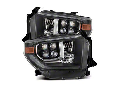 AlphaRex NOVA-Series G2 LED Projector Headlights; Black Housing; Clear Lens (14-21 Tundra w/ Factory LED Headlights)