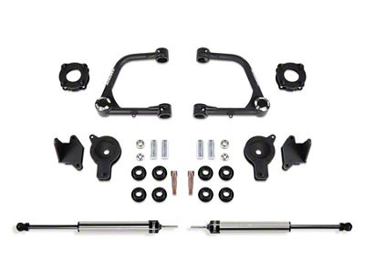 Fabtech 3-Inch Uniball Upper Control Arm Lift Kit with Front Shock Spacers, Rear Air Bag Spacers and Dirt Logic 2.25 Shocks (22-23 Tundra CrewMax w/ Factory Rear Air Bags & w/o Adaptive Variable Suspension, Excluding Hybrid)