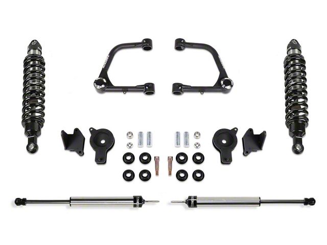Fabtech 3-Inch Uniball Upper Control Arm Lift Kit with Rear Air Bag Spacers, Dirt Logic 2.5 Coil-Overs and Dirt Logic 2.25 Shocks (22-24 Tundra CrewMax w/ Factory Rear Air Bags & w/o AVS System, Excluding Hybrid)