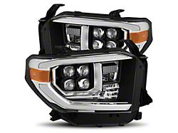 NOVA-Series LED Projector Headlights; Matte Black Housing; Clear Lens (14-21 Tundra, Excluding TRD Pro)