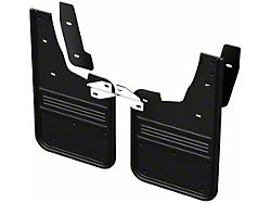 No-Drill Mud Flaps with Black Plate; Front and Rear (14-21 Tundra)