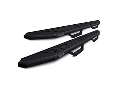 RB20 Running Boards with Drop Steps; Protective Bedliner Coating (22-24 Tundra CrewMax)
