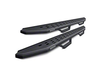 Go Rhino RB20 Running Boards with Drop Steps; Textured Black (22-24 Tundra Double Cab)