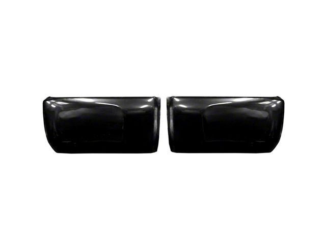 Rear Bumper Covers; Gloss Black (14-21 Tundra)