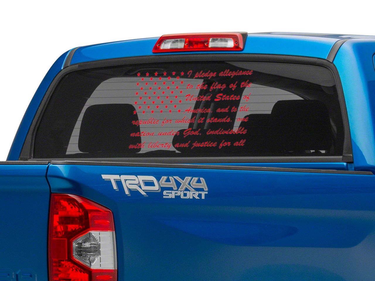 SEC10 Pledge Flag Decal; Red (Universal; Some Adaptation May Be Required)