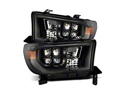 NOVA-Series G2 LED Projector Headlights; Alpha Black Housing; Clear Lens (07-13 Tundra w/ Level Adjuster)