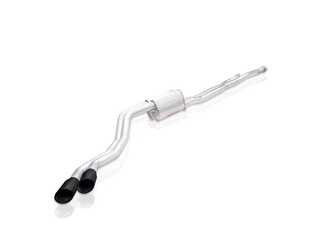 Stainless Works Legend Series Dual Exhaust System with Black Tips; Side Exit (14-21 5.7L Tundra)