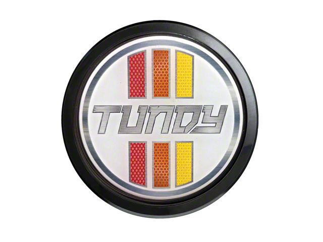 Grillebadgestore Premium Aluminum Grille Badge; Round 80 Style Tundy White (Universal; Some Adaptation May Be Required)