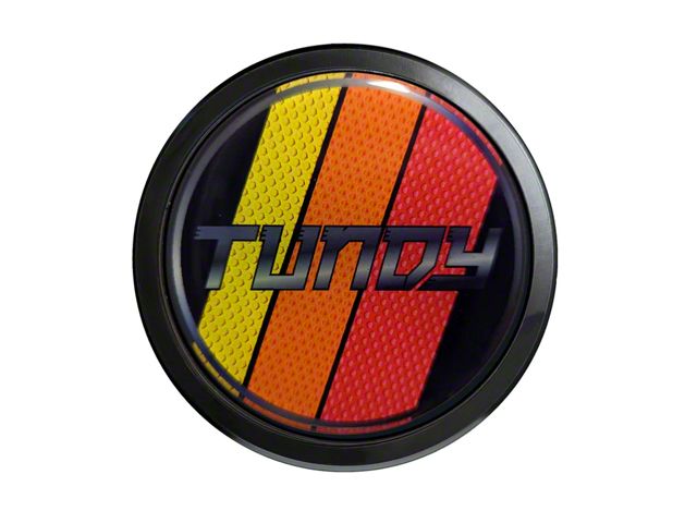 Grillebadgestore Premium Aluminum Grille Badge; Round 90 Style Tundy Black (Universal; Some Adaptation May Be Required)