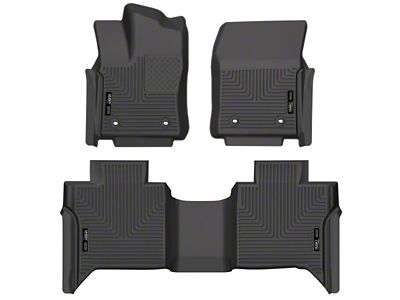 Husky Liners WeatherBeater Front and Second Seat Floor Liners; Black (22-23 Tundra CrewMax)