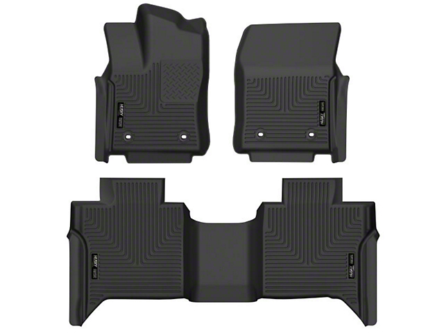 X-Act Contour Front and Second Seat Floor Liner; Black (22-23 Tundra CrewMax)