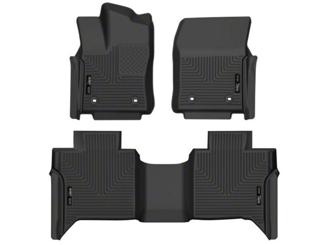 X-Act Contour Front and Second Seat Floor Liner; Black (22-24 Tundra CrewMax)