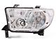 Headlights with Clear Corners; Chrome Housing; Clear Lens (07-13 Tundra w/o Level Adjuster)