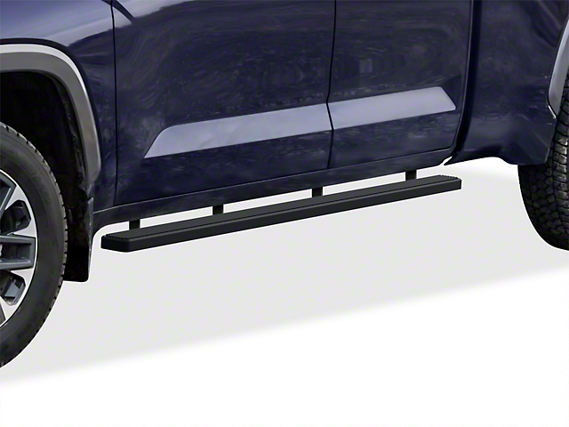 4-Inch iStep Running Boards; Black (22-23 Tundra Double Cab)