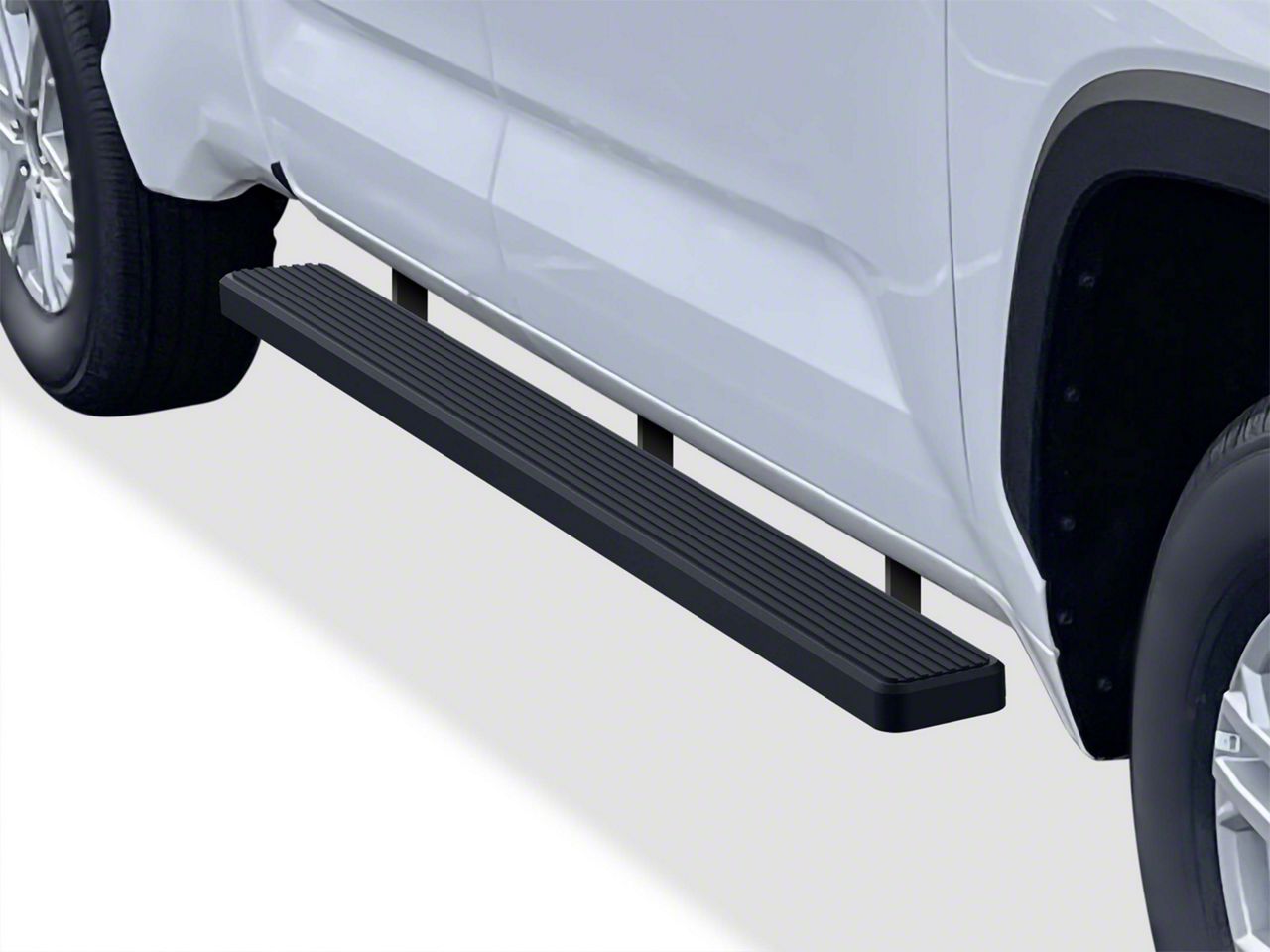 5-Inch iStep Running Boards; Black (22-23 Tundra Double Cab)
