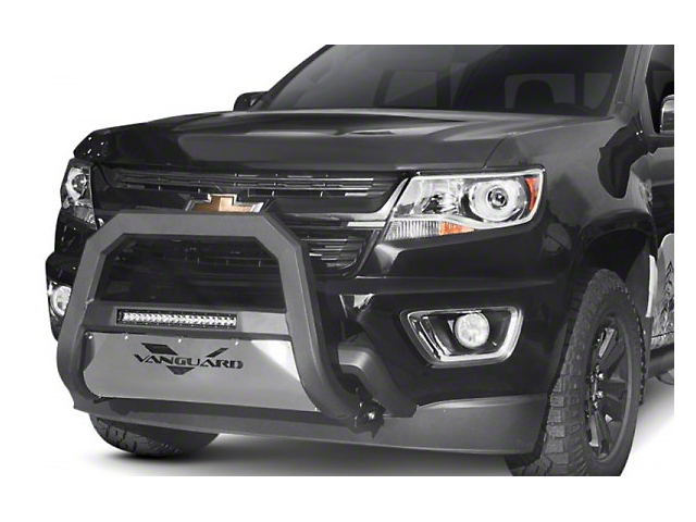 Vanguard Off-Road Optimus Bull Bar with Stainless Steel Skid Plate and 18-Inch LED Light Bar; Black (07-21 Tundra, Excluding TRD)